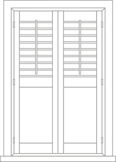 Wardrobe shutter doors sketch