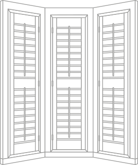 Full height bay window shutter sketch