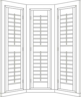 Bay window shutter sketch