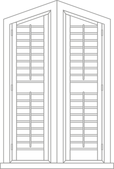 Special shape triangaular shutter sketch